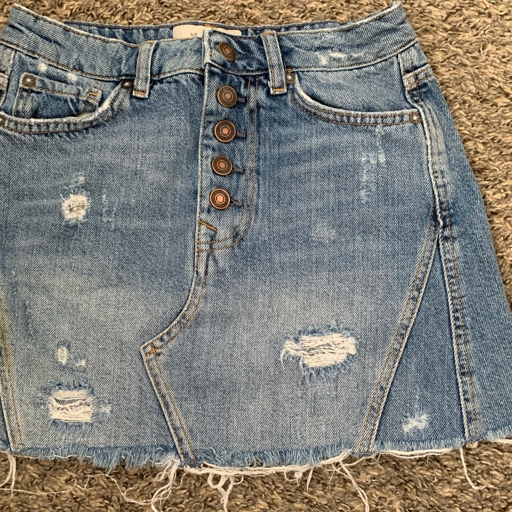 Mini denim skirt